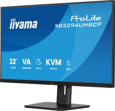 iiyama ProLite XB3294UHSCP-B1 computer monitor 80 cm (31.5") 3840 x 2160 pixels 4K Ultra HD Black view 4