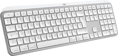 Logitech MX Keys S for Mac keyboard Office RF Wireless + Bluetooth QWERTY UK English Aluminium, White view 3
