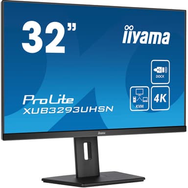 iiyama ProLite XUB3293UHSN-B5 computer monitor 80 cm (31.5") 3840 x 2160 pixels 4K Ultra HD LCD Black view 1