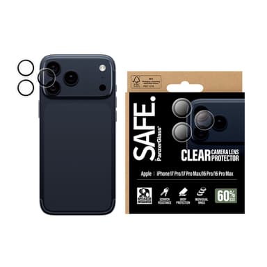 PanzerGlass SAFE. by ® Camera Lens Protector Transparent iPhone 17 Pro | iPhone 17 Pro Max | iPhone 16 Pro | 16 Pro Max Clear screen protector Apple 1 pc(s) view 2
