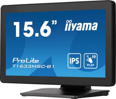 iiyama ProLite T1633MSC-B1 computer monitor 39.6 cm (15.6") 1920 x 1080 pixels Full HD LCD Touchscreen Black view 4
