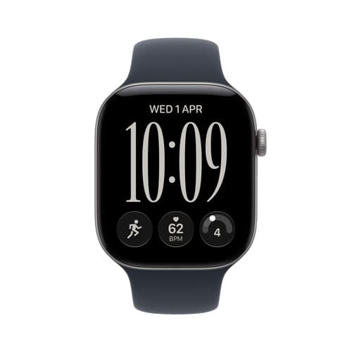 Apple Watch Series 12 GPS + Cellular 46mm Space Grey Aluminium Case with Navy Blue Sport Band - M/L