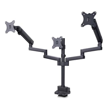 StarTech.com Desk Mount Triple Monitor Arm For Up To Three 27in Screens, VESA 75x75/100x100, Tool-Less Arm Adjustments, C-Clamp/Grommet Mount, Mechanical Spring Arm view 1