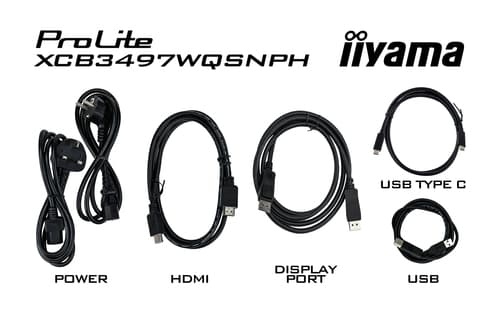 iiyama ProLite XCB3497WQSNPH-B1 computer monitor 86.4 cm (34") 3440 x 1440 pixels UltraWide Quad HD LED Black
