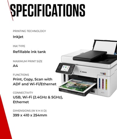 Canon MAXIFY GX6150 Inkjet A4 600 x 1200 DPI Wi-Fi view 7