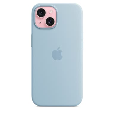Apple iPhone 15 Silicone Case with MagSafe - Light Blue view 2