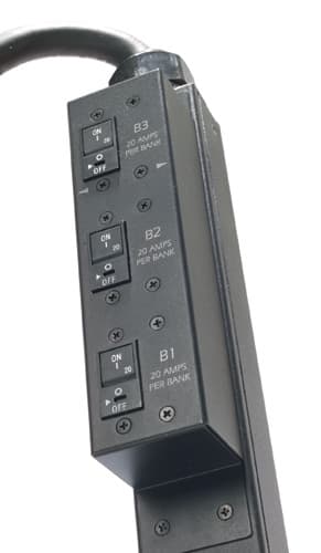 APC NetShelter Basic Rack PDU, Zero U, 12.5kW, 208V, 30 C13 and 6 C19 outlet, 10ft input cord view 5