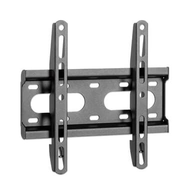 Manhattan Wall Mount for TV & Monitors (Fixed Ultra Slim), For screens 23" to 42", VESA compatibility: all between 75x75mm to 200x200mm - check the dimensions of the four mounting holes on back of screen to ensure it fits, Max 45kg, Black, Bracket view 2