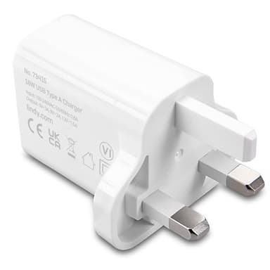Lindy 18W USB Type A Charger view 2
