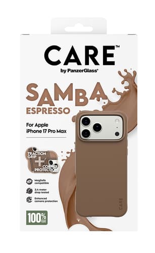 PanzerGlass CARE™ by ® Samba Case Espresso w. MagSafe iPhone 17 Pro Max view 3