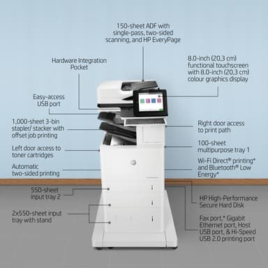 HP LaserJet Enterprise Flow MFP M635z view 8