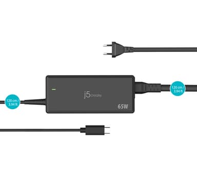 j5create JUP1265 65W PD USB-C® Power Adapter - EU view 3