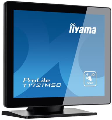 iiyama ProLite T1721MSC-B2 computer monitor 43.2 cm (17") 1280 x 1024 pixels SXGA LED Touchscreen Tabletop Black view 3