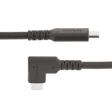 StarTech.com 3ft (1m) Rugged Right Angle USB-C Cable, USB 3.2 Gen 2 (10 Gbps), Full-Featured USB C to C Data transfer Cable, 4K 60Hz DP Alt Mode, 100W Power Delivery - 90 Degree USB Type-C Cable view 4