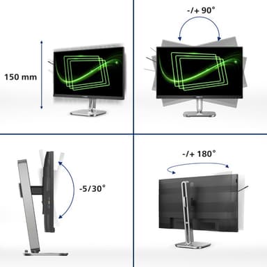 Philips 5000 series 24B2G5200/00 computer monitor 60.5 cm (23.8") 1920 x 1080 pixels Full HD LCD Anthracite view 4