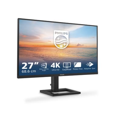 Philips 1000 series 27E1N1900AE/00 computer monitor 68.6 cm (27") 3840 x 2160 pixels 4K Ultra HD LCD Black view 2