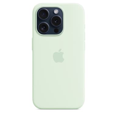 Apple iPhone 15 Pro Silicone Case with MagSafe - Soft Mint view 2