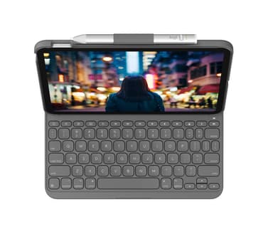 Logitech Slim Folio QWERTY UK English Bluetooth Grey view 3
