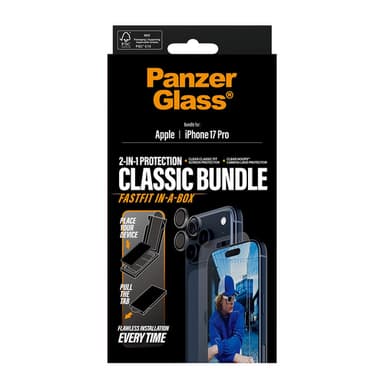 PanzerGlass PG43010 mobile phone screen/back protector Clear screen protector Apple 2 pc(s) view 3