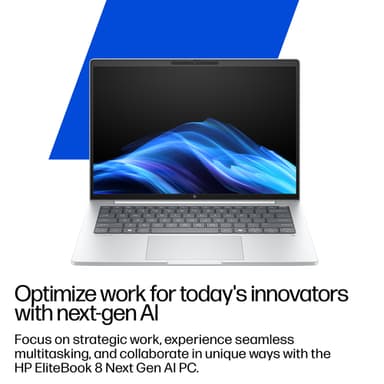 HP EliteBook 8 G1i Next Gen AI Wolf Pro Security Edition Copilot+ PC Intel Core Ultra 5 228V Laptop 35.6 cm (14") WUXGA 32 GB LPDDR5x-SDRAM 512 GB SSD Wi-Fi 7 (802.11be) Windows 11 Pro Silver view 4