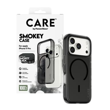 PanzerGlass CARE™ by ® Smokey Case w. Black MagSafe iPhone 17 Pro view 5