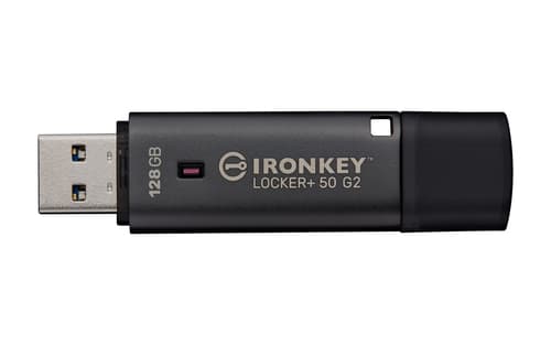 Kingston Technology IronKey 128GB Locker Plus 50 G2, FIPS 197, AES-256