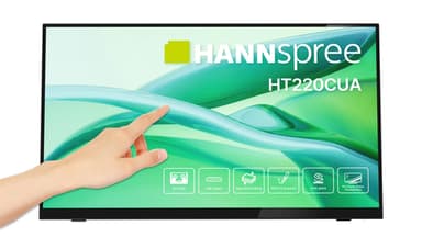Hannspree HT220CUA computer monitor 54.5 cm (21.4") 1920 x 1080 pixels Full HD LED Touchscreen Black view 1