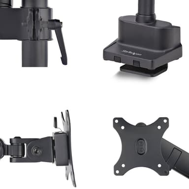 StarTech.com Desk Mount Monitor Arm, Up to 40-inch Screen/17.6lb (8kg), Mechanical Spring-Assisted Arm, C-Clamp/Grommet, Top-Down Installation, Toolless Adjustment view 3