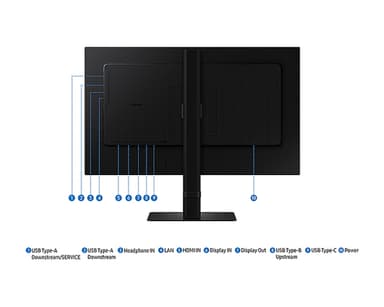 Samsung LS24D600UAU computer monitor 61 cm (24") 2560 x 1440 pixels Quad HD LCD Black view 9