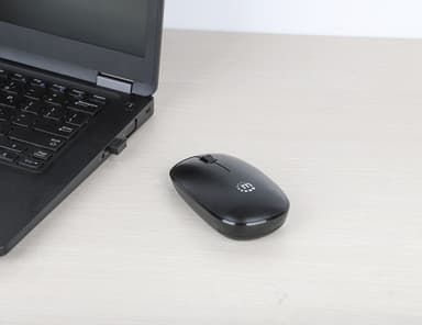 Manhattan MW3050 Wireless Optical Mouse, Black, 1200dpi, 2.4Ghz (up to 10m), USB, Ambidextrous, Three Button with Scroll Wheel, USB-A nano receiver, AA battery (included), Low friction base, USB version (most popular type, which is USB-A), Three Year Warranty view 8
