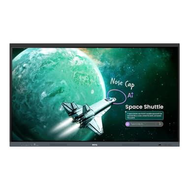 BenQ RE7505E interactive whiteboard 190.5 cm (75") 3840 x 2160 pixels Touchscreen Black USB view 1