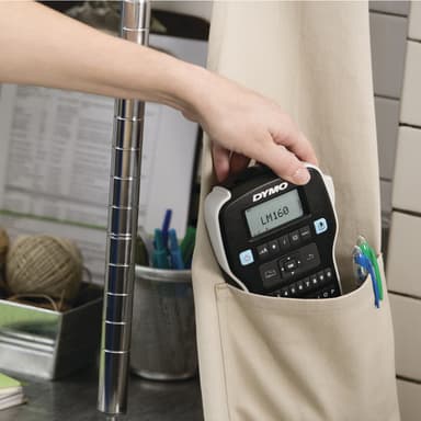DYMO LabelManager 160 Label Maker | Handheld Label Printer with QWERTY Keyboard | Includes Black & White D1 Label Tape (12mm) | For Home & Office view 4