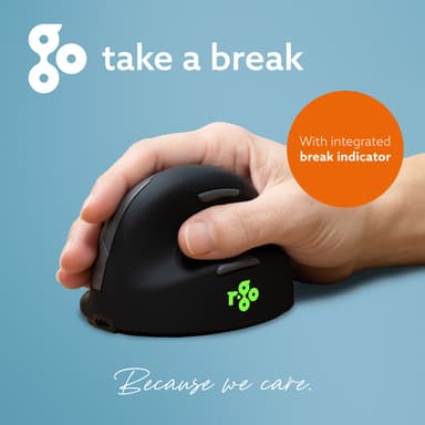 R-Go Tools Ergonomic mouse R-Go HE Break with break software, medium (hand size 165-185 mm), right-handed, Bluetooth, black view 8