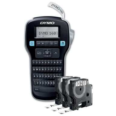 DYMO LabelManager 160 Label Maker Starter Kit with 3 rolls of D1 Label Tape | Handheld Label Printer Machine | QWERTY Keyboard | Ideal for Office or Home view 10