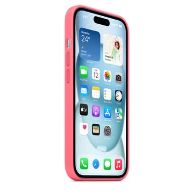 Apple iPhone 15 Silicone Case with MagSafe - Pink view 6