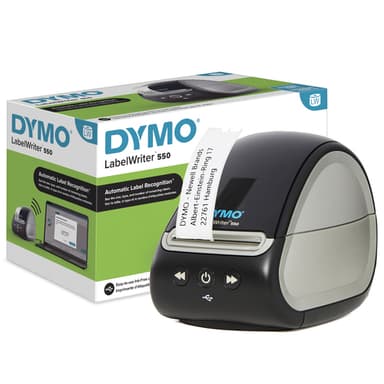 DYMO LabelWriter 550 Label Printer | Label Maker with Direct Thermal Printing | Automatic Label Recognition | Prints Address LabelsShipping LabelsBarcode Labels & More | UK 3 Pin Plug view 1