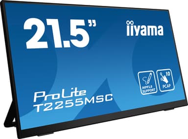 iiyama ProLite T2255MSC-B1 computer monitor 54.6 cm (21.5") 1920 x 1080 pixels Full HD LCD Touchscreen Black view 1