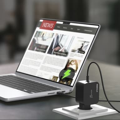 j5create JUP1565DC 67W GaN PD USB-C® Mini Charger with 6 Types of DC Connector-EU, Black view 5