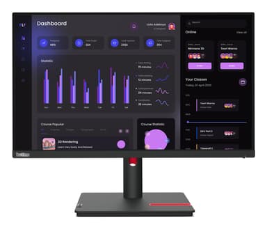 Lenovo ThinkVision T24i-30 computer monitor 60.5 cm (23.8") 1920 x 1080 pixels Full HD LED Black view 5