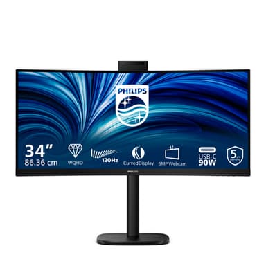 Philips 3000 series 34B2U3600CH/00 computer monitor 86.4 cm (34") 3440 x 1440 pixels Wide Quad HD LCD Black view 1
