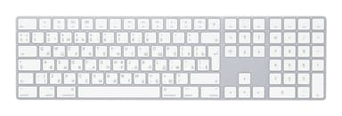 Apple Magic w/ Numeric Keypad keyboard Universal Bluetooth QWERTY Russian Silver, White view 1