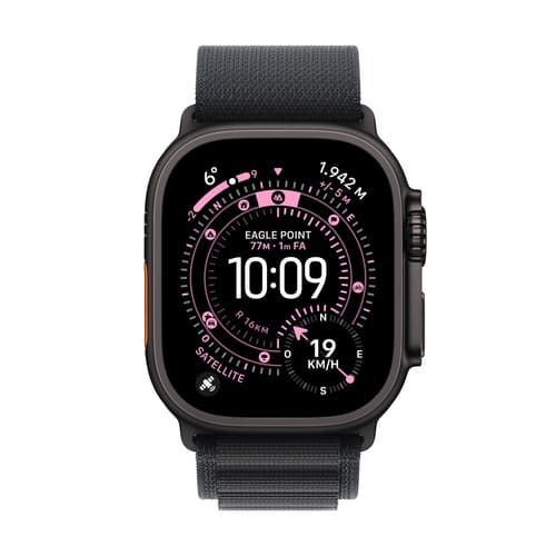 Apple Watch Ultra 3 GPS + Cellular 49mm Black Titanium Case with Black Alpine Loop - Small