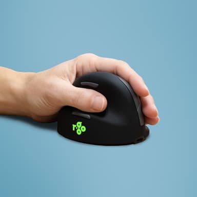 R-Go Tools Ergonomic mouse R-Go HE Break with break software, large (hand size ≥ 185 mm), left-handed, Bluetooth, black view 1
