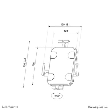 Neomounts WL15-625BL1 Tablet wall mount 7.9-11" - lockable - universal view 19