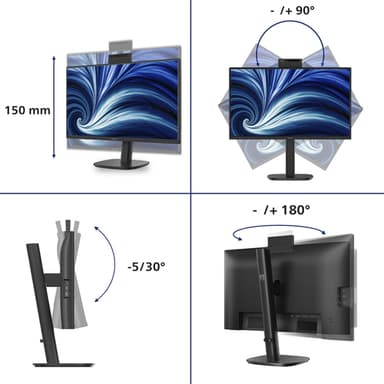 Philips 3000 series 24B2N3200JH/00 computer monitor 60.5 cm (23.8") 1920 x 1080 pixels Full HD LCD Black view 3