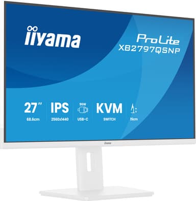 iiyama ProLite XB2797QSNP-W1 computer monitor 68.6 cm (27") 2560 x 1440 pixels Quad HD LCD White view 5