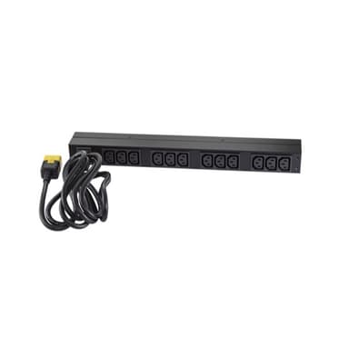 APC NetShelter Basic Rack PDU, 1U, 1PH, 3.7kW 230V 16A or 3.3kW 208V 16A, x12 C13 outlets, C20 cord view 7