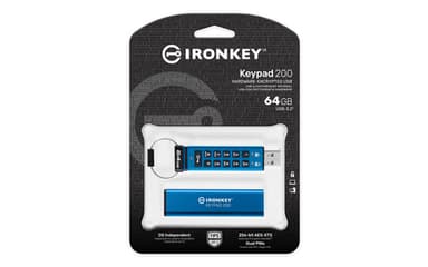 Kingston Technology IronKey 64GB Keypad 200, FIPS 140-3 Lvl 3 AES-256 Hardware Encrypted view 4