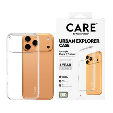 PanzerGlass CARE™ by ® Urban Explorer Case Transparent iPhone 17 Pro Max view 2