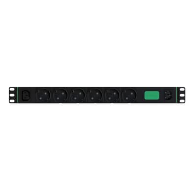 APC Easy Rack PDU, Basic, Horizontal, 1 Phase, 2.3kW, 230V, 10A, 6 x SCHUKO and 1 x C13 outlets, IEC60320 C14 input view 3